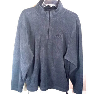 Vintage GAP  Pullover Sweatshirt Jacket Men's X-LARGE Gray Streetwear 1/4 Zip